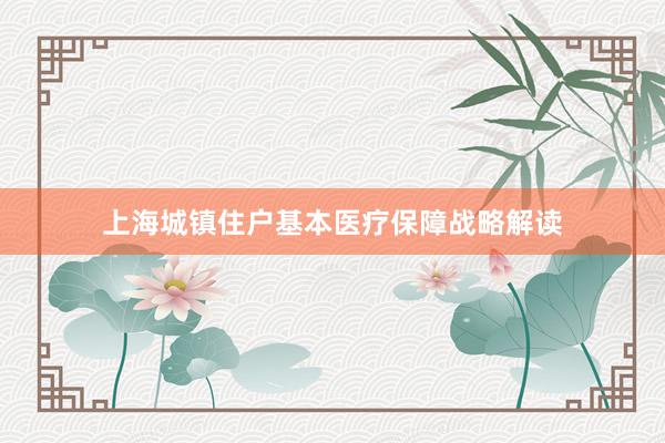上海城镇住户基本医疗保障战略解读